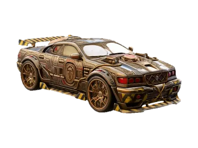 Bronze Clockwork Racer X - Chrome 3D model, vytvořený pomocí AI