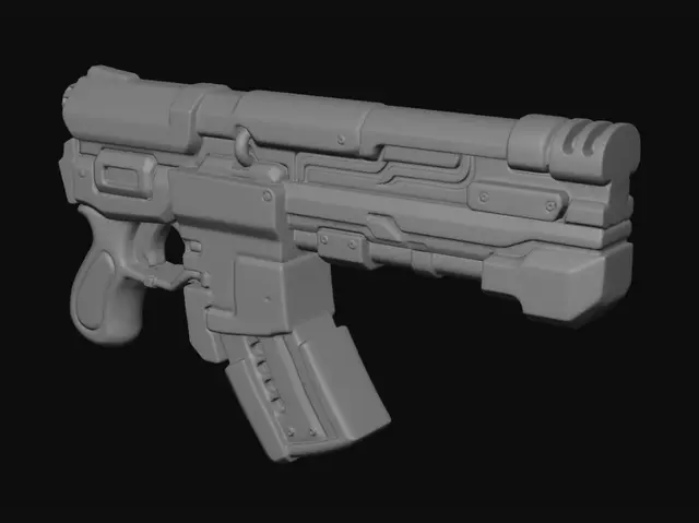 3D model for Azure Hex Pistol