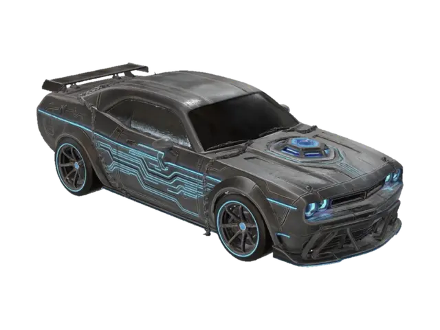 Neon Night Racer 3D model, vytvořený pomocí AI