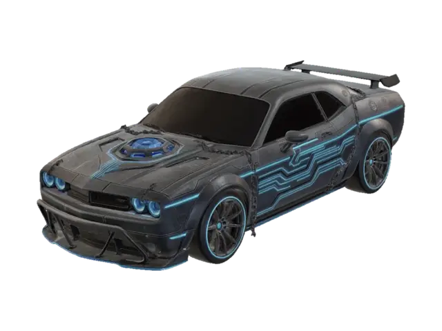 Neon Night Racer 3D model, vytvořený pomocí AI