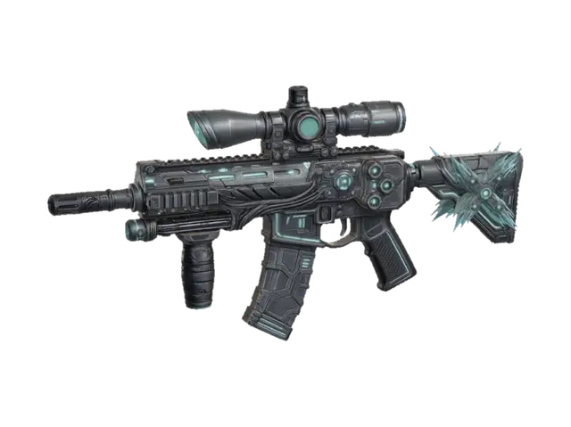 Starforged Pulse Rifle 3D model, vytvořený pomocí AI