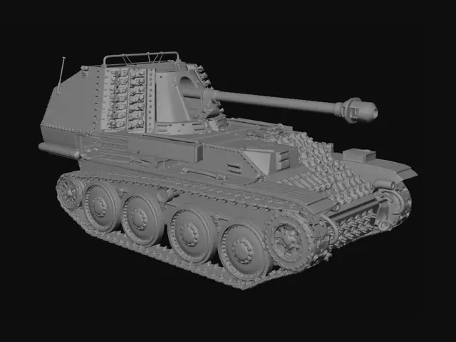 3D model for Desert Jagdpanzer IV