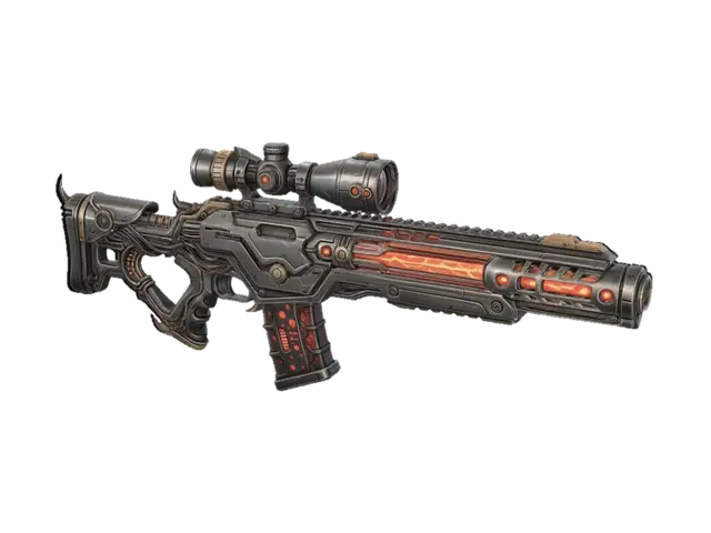 Crimson Rift Sniper - Poster 3D model, AI generated