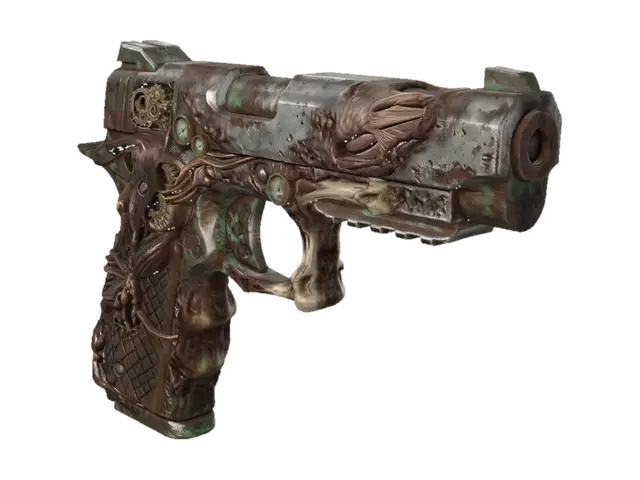 Biomechanical War Pistol - Cybernetics 3D model, vytvořený pomocí AI