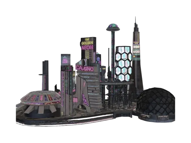 3D model for Golden Metropolis at Dusk