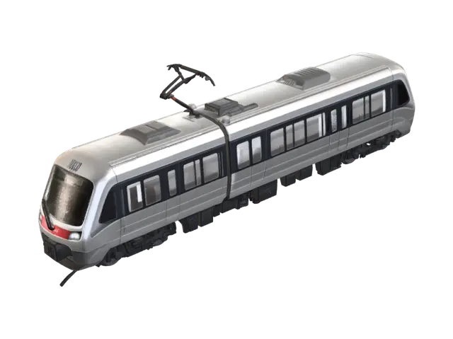 train X - Tram 3D model, vytvořený pomocí AI