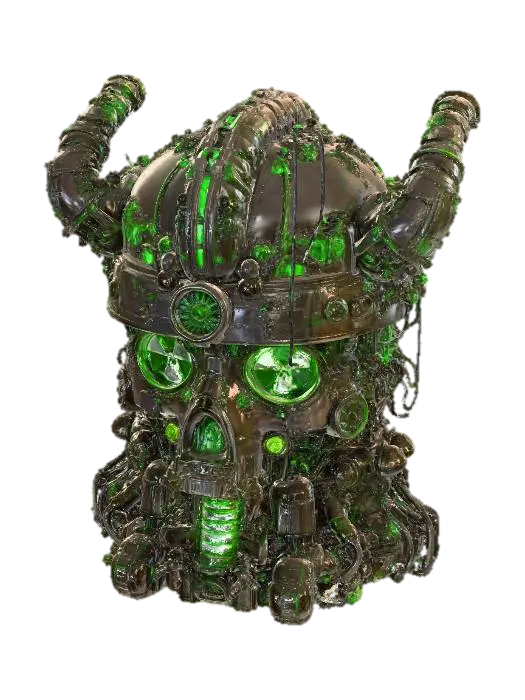 Nuclear Juggernaut 3D model, vytvořený pomocí AI