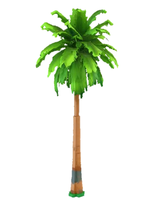 Pixel Palm Tree - Summer 3D model, vytvořený pomocí AI