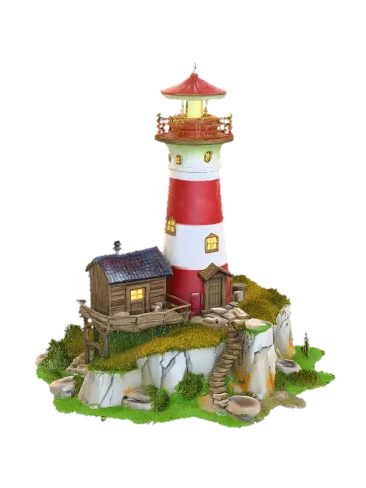 Modelong 3D ng Beacon on the Rocks, ginawa ng AI