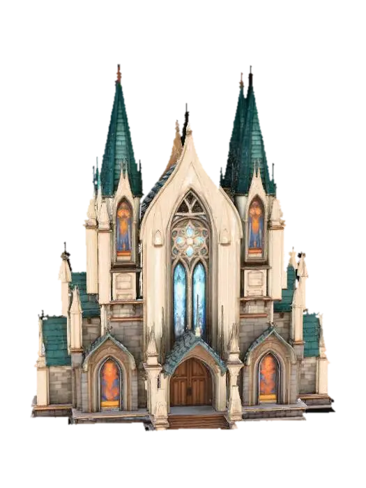 Modèle 3D Gothic Cathedral Majesty, #Christmas2025# - History, généré par IA