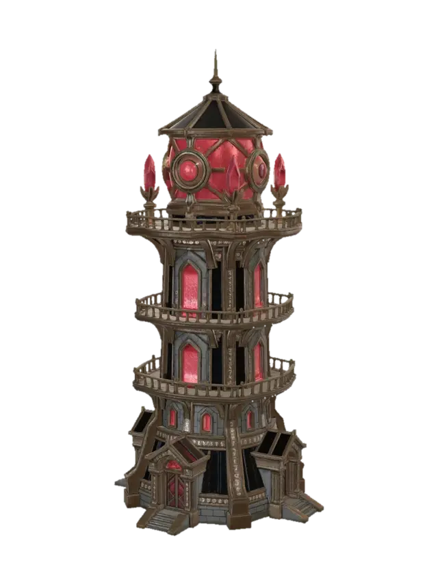 Ruby Prism Spire 3D model, vytvořený pomocí AI