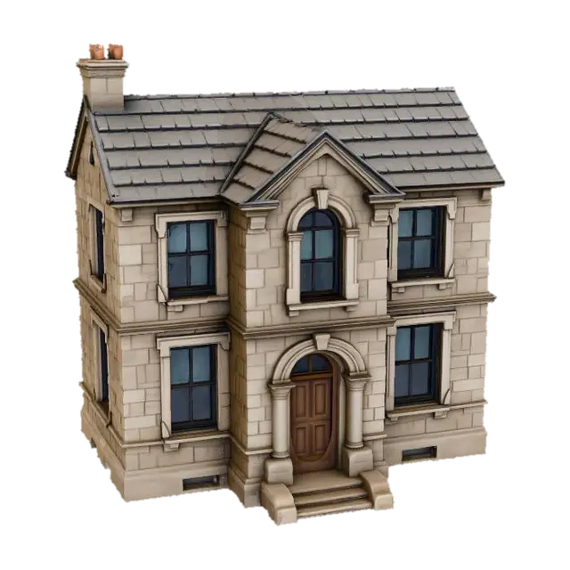 Stone House Elegance - Xscorngames 3D model, vytvořený pomocí AI