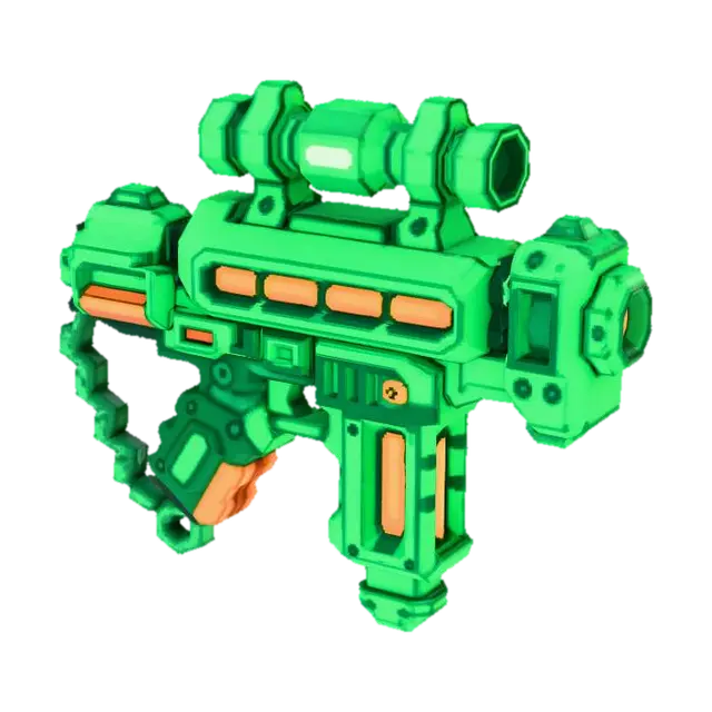 3D-модель Neon Phaser -X-Blaster, сгенерированная ИИ