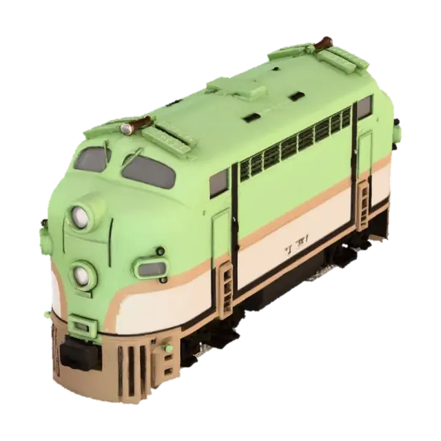 Green Locomotive - Rail 3D model, vytvořený pomocí AI