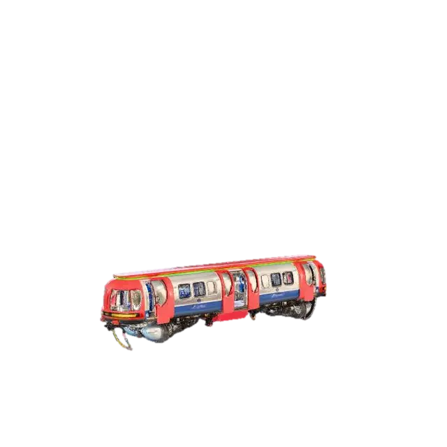 Floating Futuristic Subway, #Thanksgiving# 3D model, vytvořený pomocí AI
