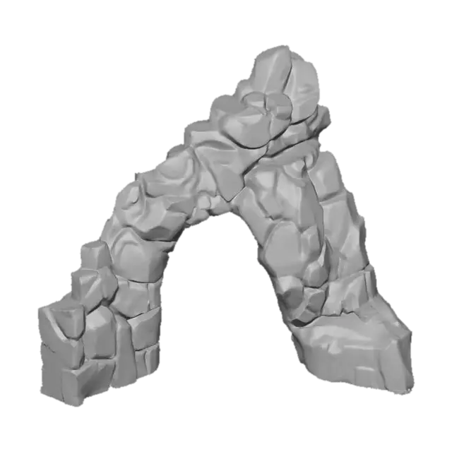 3D model for Stone Arch Pixel Art, #Thanksgiving#
