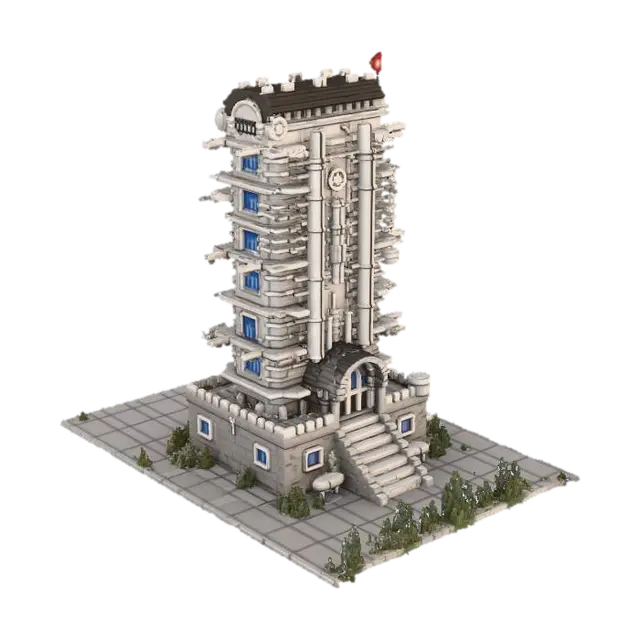 Tower of Mysteries, #Thanksgiving# - High 3D model, vytvořený pomocí AI
