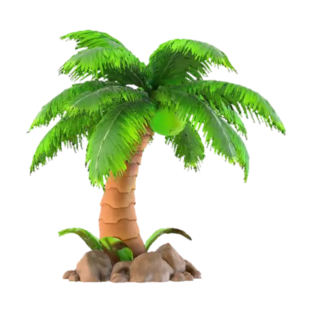 Tropical Oasis X - Xscorngames 3D model, vytvořený pomocí AI