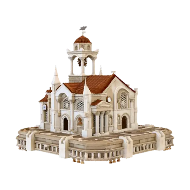 Timeless Sanctuary, #Christmas2025# - Decorations 3D model, vytvořený pomocí AI