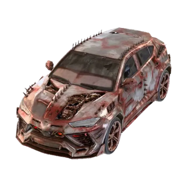 Rusty Nightmare Cruiser X 3D model, vytvořený pomocí AI