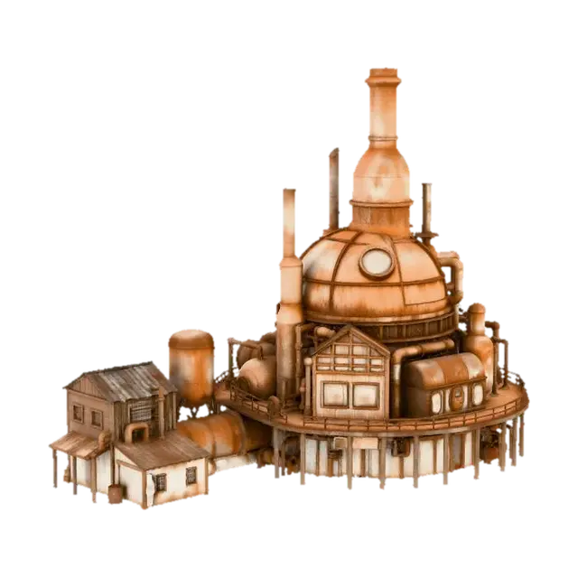Modello 3D Industrial Echoes - Sound, generato dall’IA