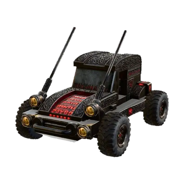 Runic War Wagon X 3D model, vytvořený pomocí AI