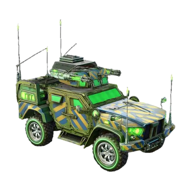 Emerald Vanguard x - Guild 3D model, vytvořený pomocí AI