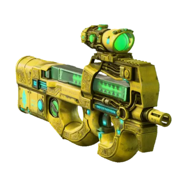Gilded Lumen Sniper Rifle X - Gunmetal 3D model, vytvořený pomocí AI