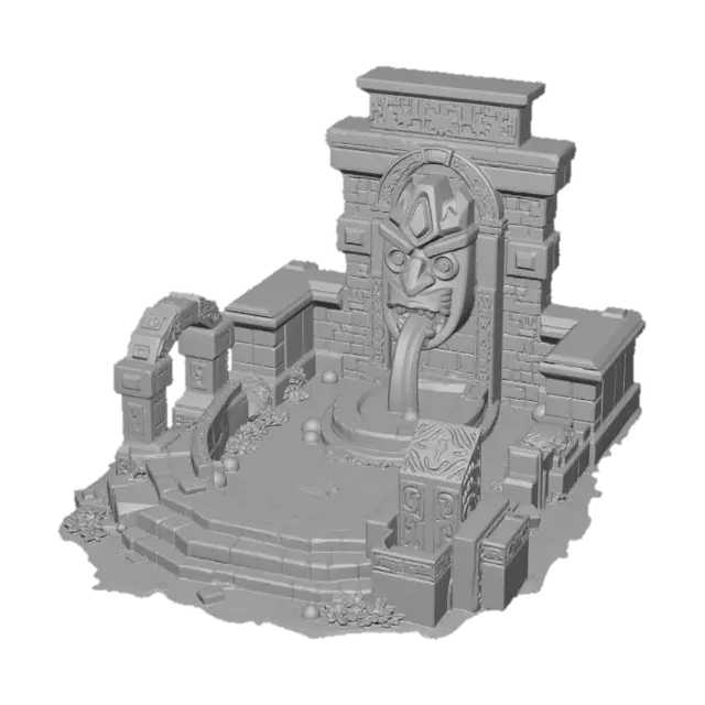 3D model for Stone Sentinel Fountain X