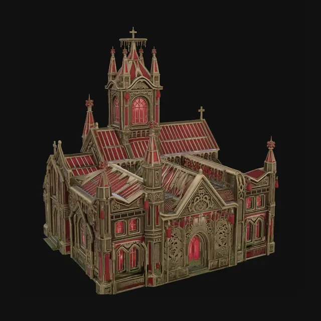 3D model for Crimson Glass Cathedral