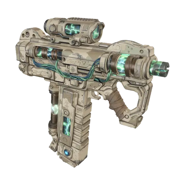 Ankhglyph Pulse Rifle 3D model, vytvořený pomocí AI