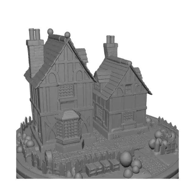 3D model for Tudor Style Manor