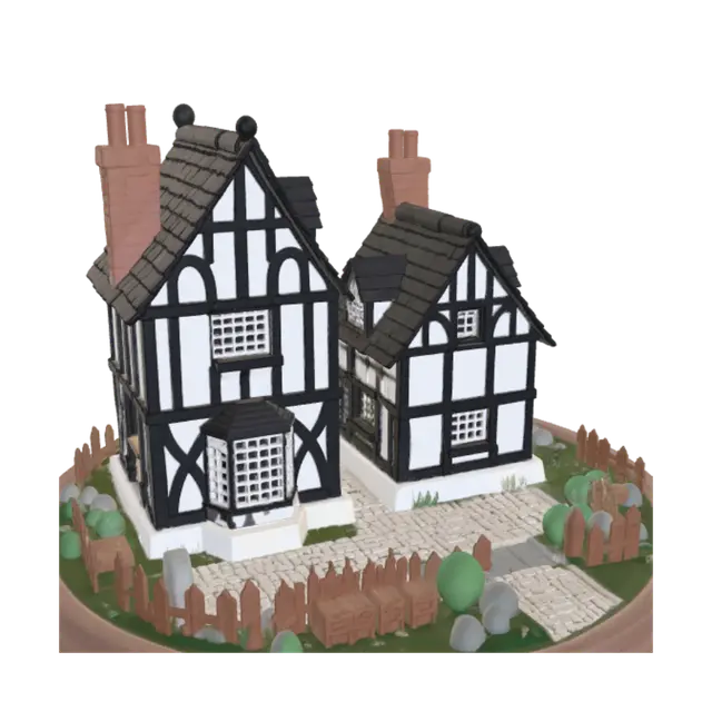 3D model for Tudor Style Manor