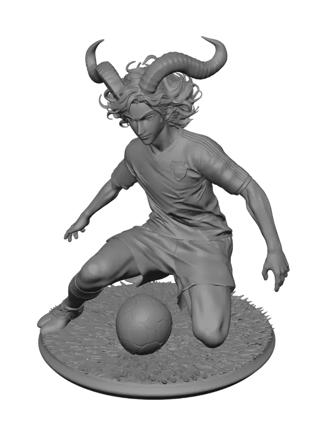 3D model for Horned Striker