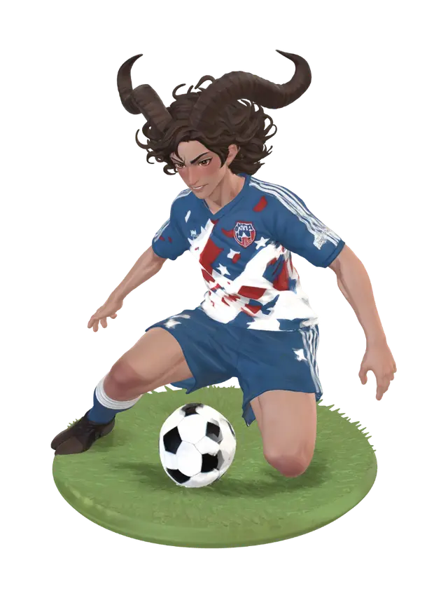 3D model for Horned Striker