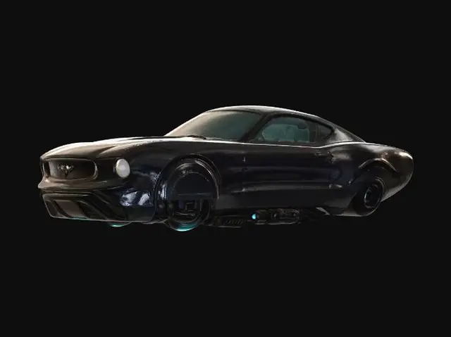 3D model for Neon Nightfall Mustang