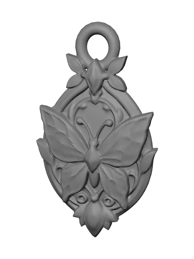 3D model for Emerald Butterfly Crest