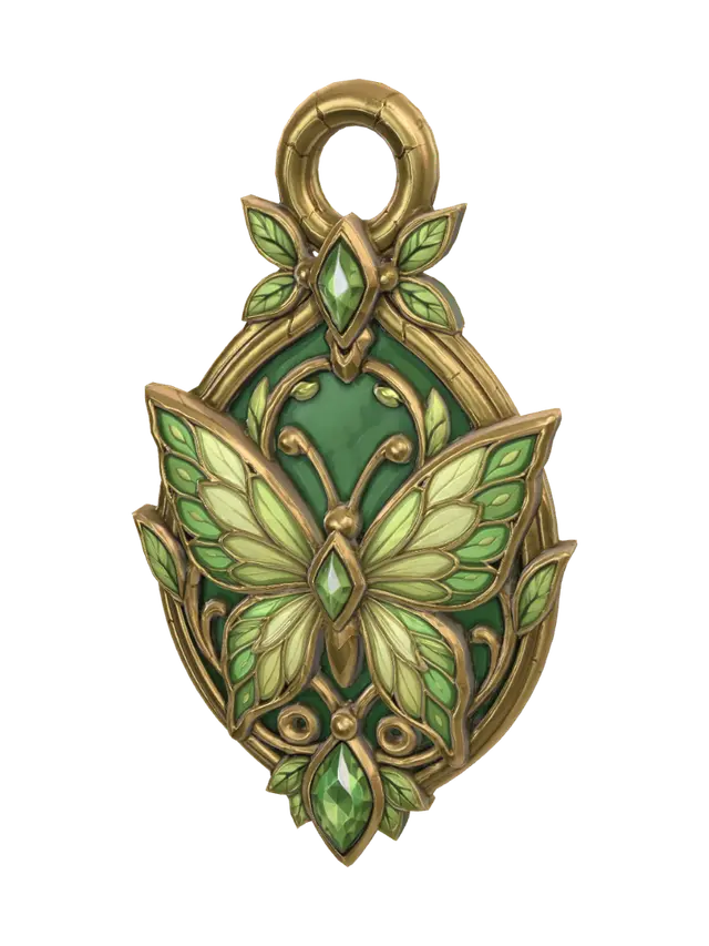 3D model for Emerald Butterfly Crest