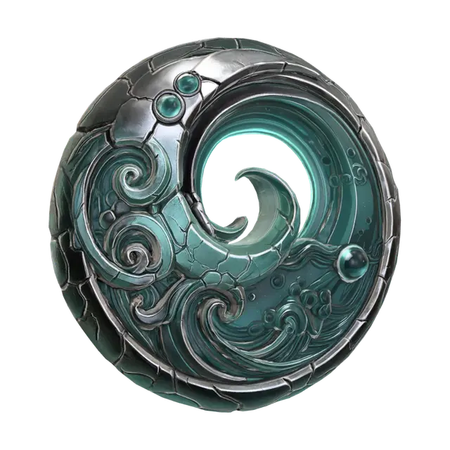 Seal of the Tide 3D model, vytvořený pomocí AI