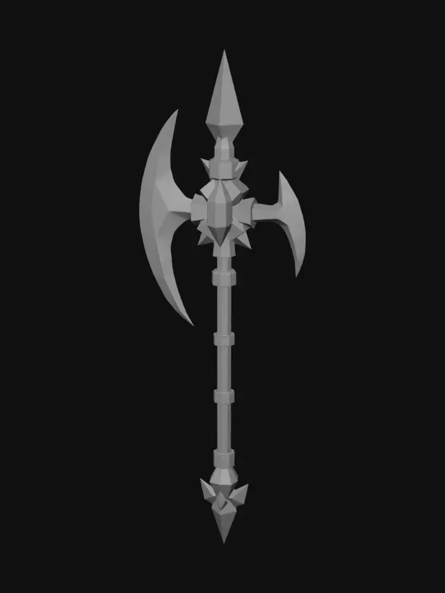 3D model for Abyssal Sovereign Polearm Blueprint