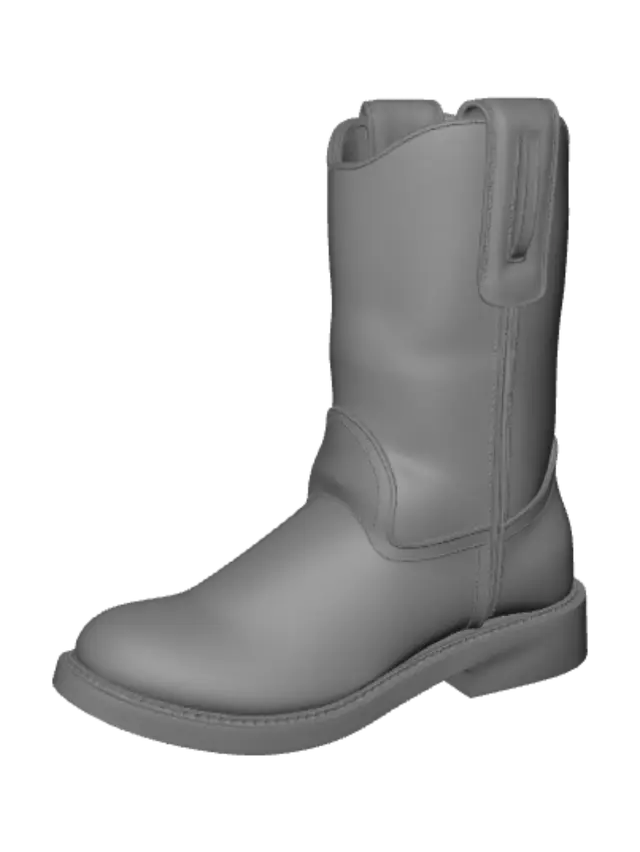 3D model for Silver Bull Leather Boot