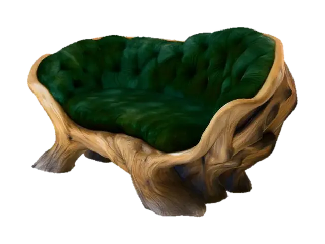 Forest Retreat Sofa 3D model, vytvořený pomocí AI