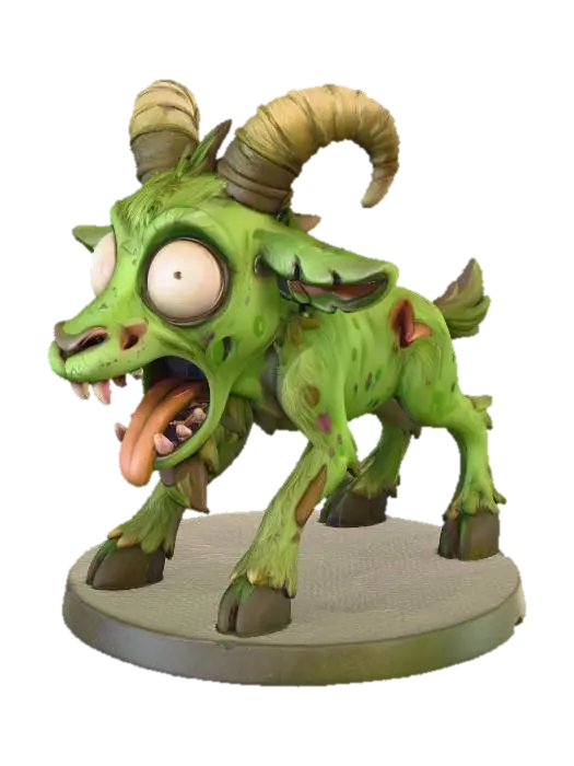 3D model for Zany Zombie Goat