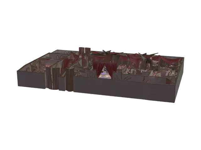 3D-модель Vampire Nightclub Floor Plan - Floorplan, згенерована ШІ