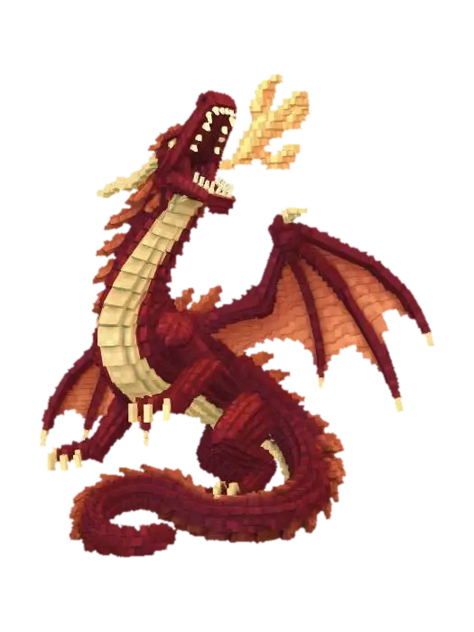 3D model for Crimson Ember Dragon