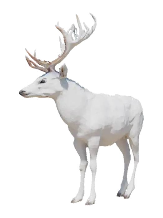 [Greenland] A gentle Arctic spirit deer, with antlers made of living ice that hum… - Ghibli 3D model, vytvořený pomocí AI
