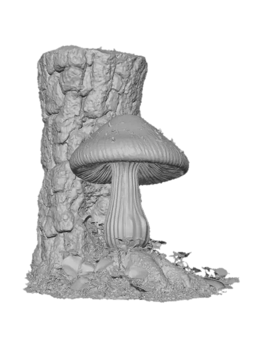 3D model for #Halloween2025# A magical "Echoing Fungi," a large, hollow, bell-shaped mushroom growing on an ancient oak. When struck, it emits a deep, resonant hum that carries whispers from the past and echoes predictions of the future, audible only on Halloween eve.