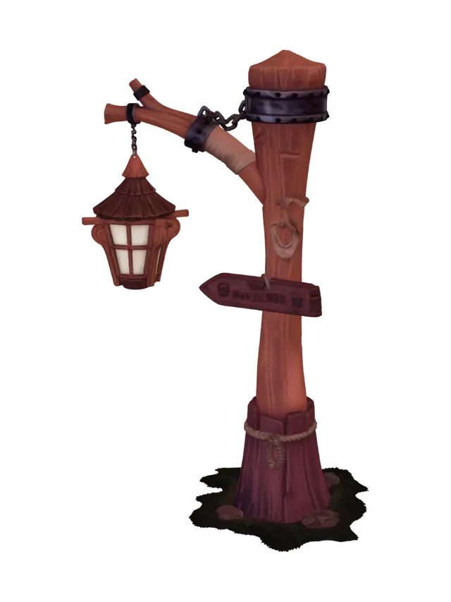 3D model for Twilight Lantern on a Winding Post