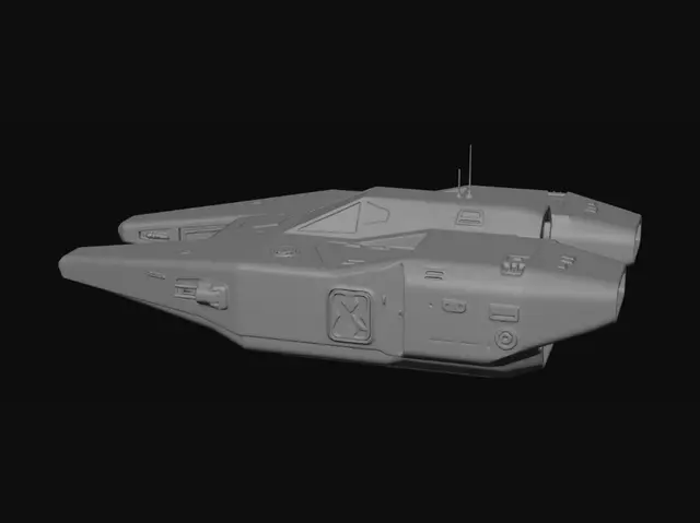 3D model for Aurora Transport Starship