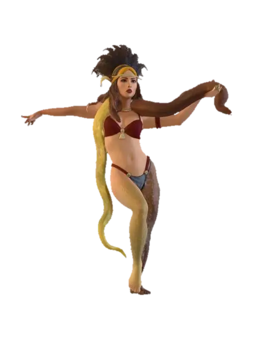 Santanico Pandemonium - Antagonist 3D model, vytvořený pomocí AI